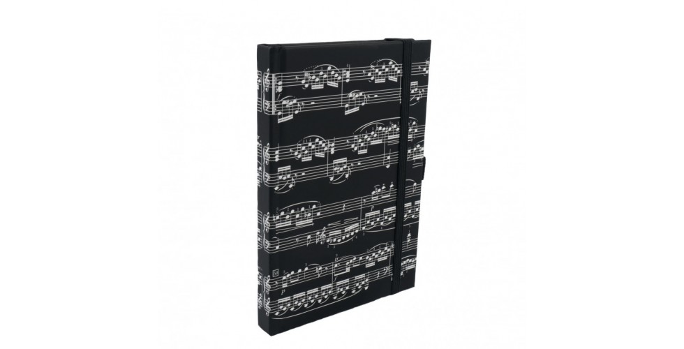 Notebook Sheet Music Black A6